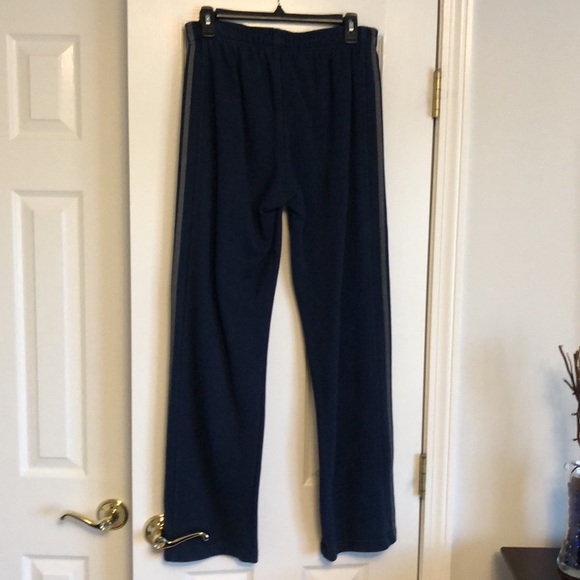 Mens Navy and Gray Adidas Fleece Sweatpants (Size Small) - Picture 4 of 5